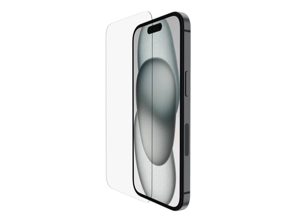 Belkin ScreenForce UltraGlass 2 - Skjermbeskyttelse for mobiltelefon - 9H, behandlet - glass - for Apple iPhone 14 Pro, 15, 16