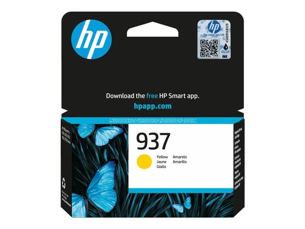 HP 937 - Gul - original - bläckpatron - för P/N: 403X8B#687, 403X8B#ABF, 403Y0B#AB5, 4U561B#ARL, 537P5B, 53N94B, 5A0S0C, 5A0S0C#778