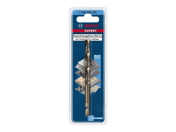 Bosch Expert Power Change Plus HSS-CO - Bor - for multiformål - senterstykke - 7.15 mm - heksagonal - lengde: 105 mm