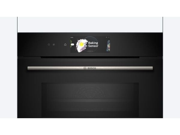 Bosch Serie | 8 CMG778NB1 - Kombinasjonsovn - innebygd - Wi-Fi - fordypning - bredde: 56 cm - dybde: 55 cm - høyde: 45 cm - med selvrens - svart
