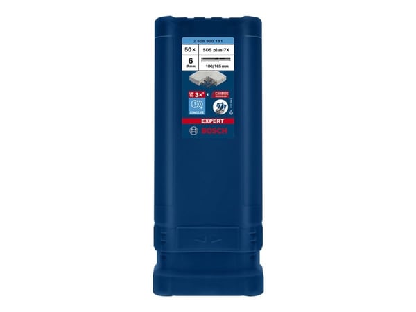 Bosch HAMMERBOR PLUS-7X 6X165MM 50 st