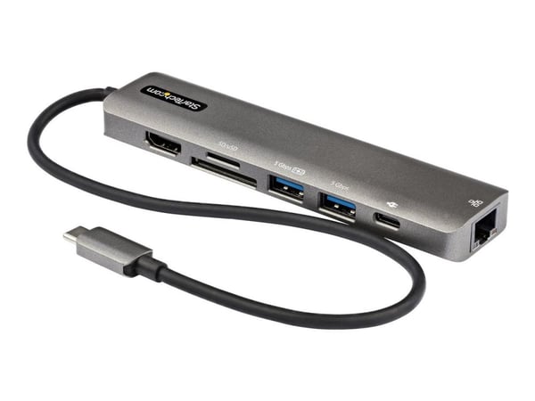 StarTech.com USB C moniporttisovitin, USB-C 4K 60Hz HDMI 2.0, 100W Power Delivery Pass-through, SD/MicroSD, 2-porttinen USB 3.0 -keskitin, GbE, USB...