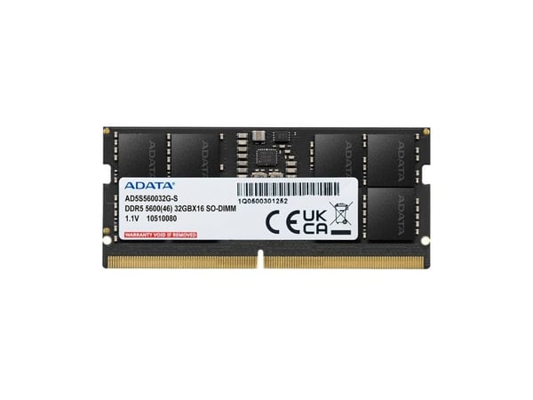 ADATA AD5S560016G-S, 16 GB, 1 x 16 GB, DDR5, 5600 Mhz, 262-pinners SO-DIMM