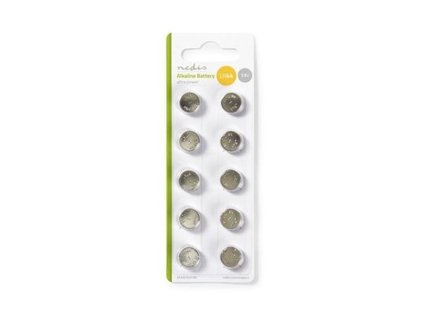 Nedis BAAKLR4410BL - Batteri 10 x LR44 - Alkalisk