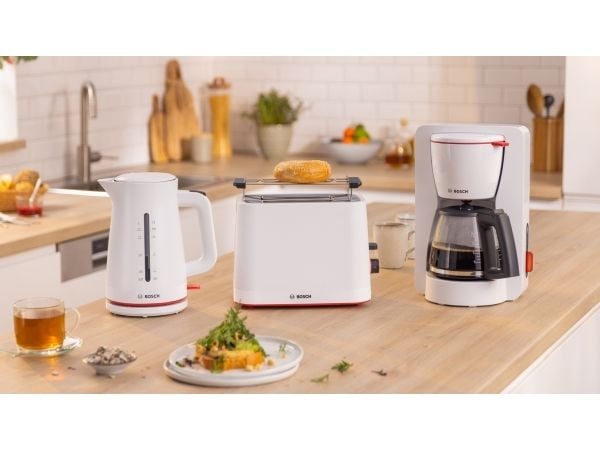 Bosch TWK3M121, 1,7 l, 2400 W, Hvit, Plast, Vannivåindikator, Overopphetingsbeskyttelse