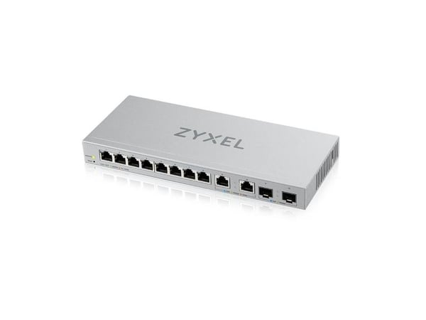 Zyxel XGS1210-12 - V2 - switch - Styrt - 8 x 10/100/1000 + 2 x 100/1000/2.5G + 2 x 1 Gigabit / 10 Gigabit SFP+ (opplink) - stasjonær, veggmonterbar