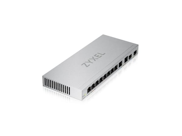 Zyxel XGS1210-12 - V2 - switch - Styrt - 8 x 10/100/1000 + 2 x 100/1000/2.5G + 2 x 1 Gigabit / 10 Gigabit SFP+ (opplink) - stasjonær, veggmonterbar