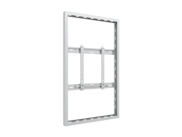 Multibrackets M Pro Series - Innhegning - smal profil - for flatpanel - medium - stål - hvit - skjermstørrelse: 55" - veggmonterbar
