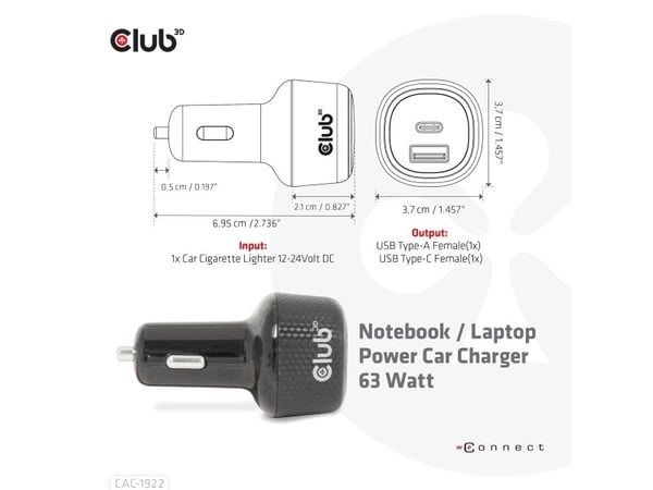 Club 3D CAC-1922 - - - kaapelissa: USB-C