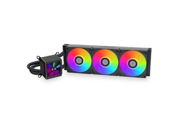 Lian Li Galahad II LCD - Væskekjølesystem for prosessor - toppmonterbar, frontmonterbar, side mountable - Radiatorstørrelse: 360 mm - (for: AM4, LG...