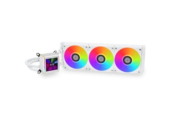 Lian Li Galahad II LCD - Væskekjølesystem for prosessor - toppmonterbar, frontmonterbar, side mountable - Radiatorstørrelse: 360 mm - (for: AM4, LG...