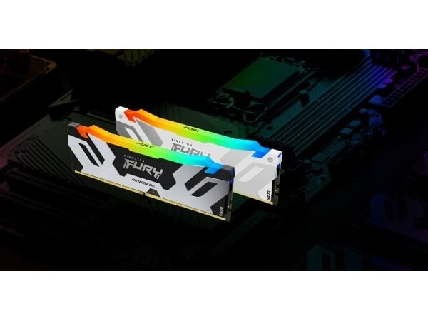 Kingston FURY Renegade RGB - DDR5 - modul - 32 GB: 1 x 32 GB - DIMM 288-pin - 6400 MT/s / PC5-51200 - CL32 - 1.1 V - ikke-bufret - on-die ECC - hvi...