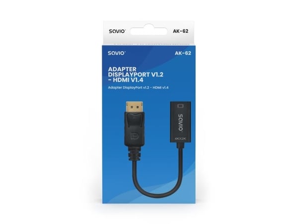 Savio AK-62, 0,2 m, DisplayPort, HDMI, Hankontakt, Hankontakt