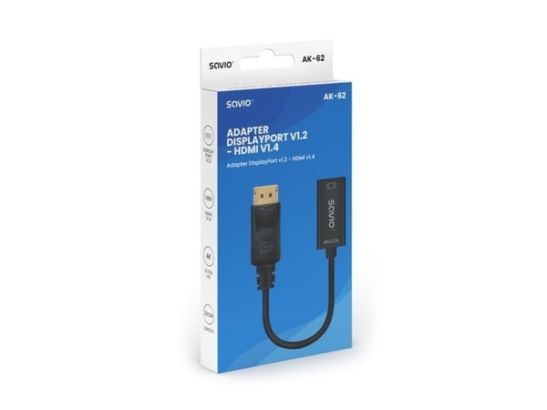 Savio AK-62, 0.2 m, DisplayPort, HDMI, urosliitin, urosliitin, urosliitin