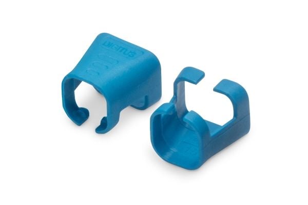 Digitus A-CC-B, Fargekodende klemme, Blå, Polyvinylklorid (PVC), Cat5e/6, 100 stykker, 100 mm