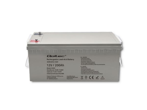 Qoltec AGM-akku | 12V | 200Ah | max. 3000A