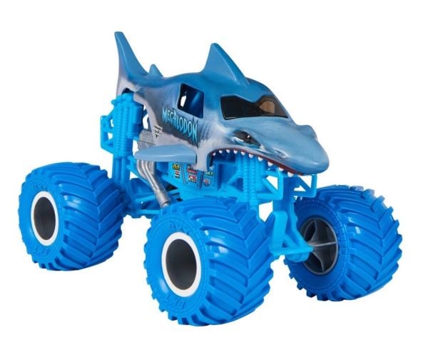 Monster Jam , Official Megalodon Monster Truck, Collector Die-Cast Vehicle, 1:24 Scale, Kids Toys for Boys and Girls Ages 3 and up, Monster truck, ...