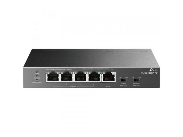 TP-Link TL-SG1005P-PD 5-Port Gigabit Desktop PoE+ Switch