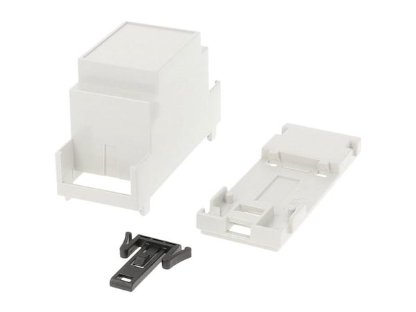 Hammond Electronics 1597DIN2MC53 DIN-kiskokotelo suljettu 90 x 58 x 36 PPO Vaaleanharmaa 1 kpl