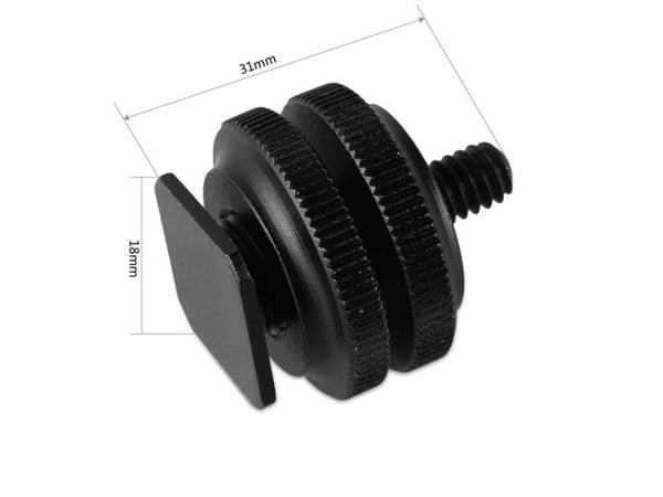 SmallRig 1631, Shoe-monteringsadapter, Sort, Aluminium, 1/4, 3/8", China, 130 mm