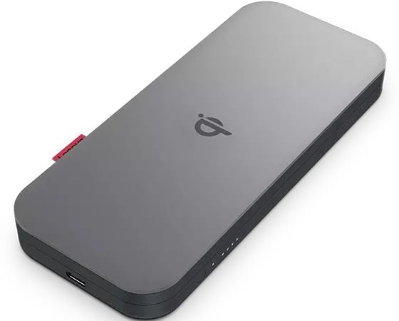 Lenovo Go - Strømbank - 10000 mAh - 30 watt - 3 A - 2 utgangskontakter (USB-C) - stormgrå - Hele verden