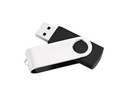 MediaRange - USB flash-enhet - 16 GB - USB 2.0 - svart, silver