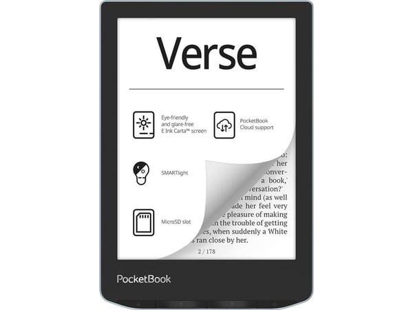 PocketBook Verse - eBook-leser - Linux 3.10.65 - 8 GB - 6" 16 grånivåer (4-bts) E Ink Carta (758 x 1024) - berøringsskjerm - microSD-spor - Wi-Fi -...