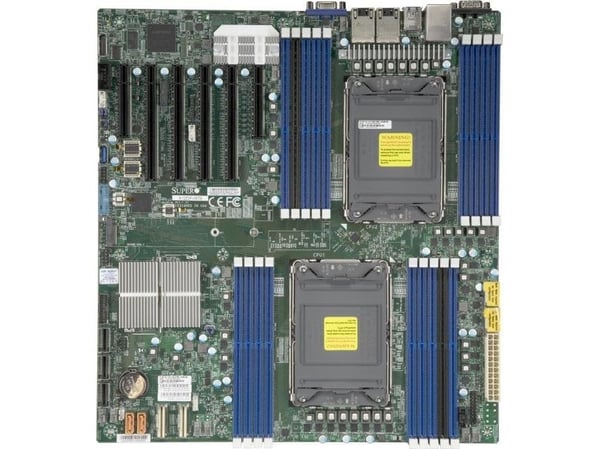 SUPERMICRO X12DPI-N6 - Hovedkort - utvidet ATX (E-ATX) - LGA4189-sokkel - 2 Støttede CPU-er - C621A Chipset - USB 3.2 Gen 1 - 2 x Gigabit LAN - inn...