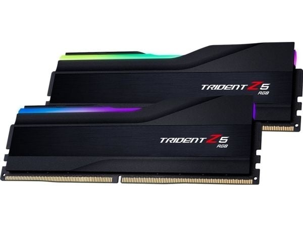 G.Skill Trident Z5 RGB - DDR5 - sett - 96 GB: 2 x 48 GB - DIMM 288-pin - 5600 MT/s / PC5-44800 - CL40 - 1.25 V - ikke-bufret - on-die ECC - matt svart