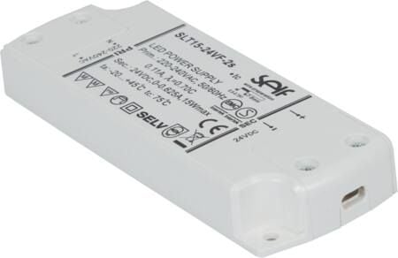 LED-trafo SLT 15W 12V DC til 12V LED-lyskilder, en udgang, kan belastes med 1-15W.