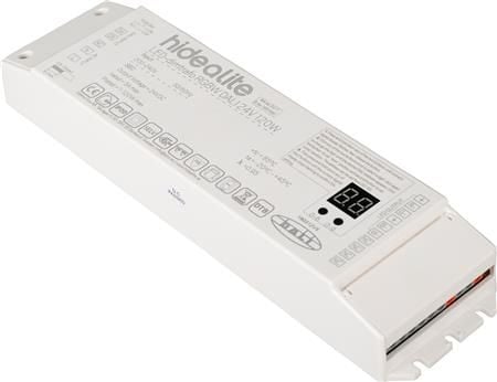 LED-himmenninmuuntaja RGBW DALI 24V 120W LED-nauhojen RGB ja RGBW ohjaamiseen DALI-tyypin DT8 kautta osoitteella.