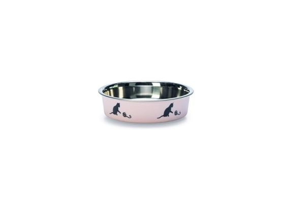 KARLIE METAL CAT BOWL 160 ml rosa
