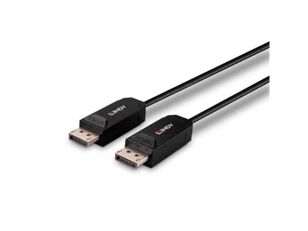Lindy - DisplayPort-kabel - DisplayPort (M) til DisplayPort (M) - DisplayPort 2.0 - 50.0m - støtter 8K 60 Hz (7680 x 4320), UHBR10 - svart (38525)