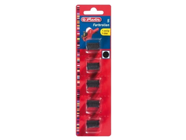 Herlitz 1605286, Rulla, Punainen, Sylinteri, 160510/4, Blister, 5 kpl