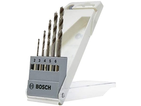 Bosch - Borsett - for tre - 5 deler - 5 mm, 6 mm, 4 mm, 3 mm, 2 mm - heksagonal - lengde: 62 mm, 99 mm, 88 mm, 106 mm, 74 mm