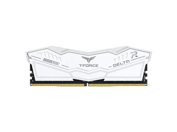 T-Force DELTA RGB - DDR5 - sett - 32 GB: 2 x 16 GB - DIMM 288-pin - 3000 MHz / PC5-48000 - CL30 - 1.35 V - ikke-bufret - on-die ECC - hvit