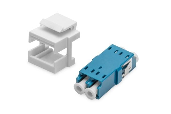 DIGITUS Professional - Kopplingsdon för nätverk - LC enkelläge (hona) till LC enkelläge (hona) - fiberoptisk - duplex - OS2 - trapetsjack, snäpp-in...
