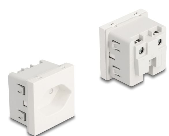 DeLOCK 81437, T13, ruuvit, seinä, valkoinen, synteettinen ABS, muovia, 250 V