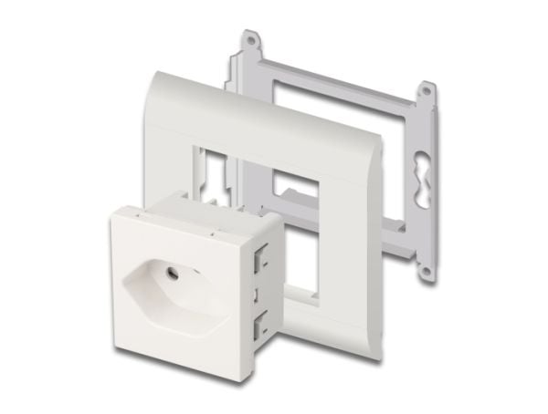 DeLOCK 81437, T13, ruuvit, seinä, valkoinen, synteettinen ABS, muovia, 250 V