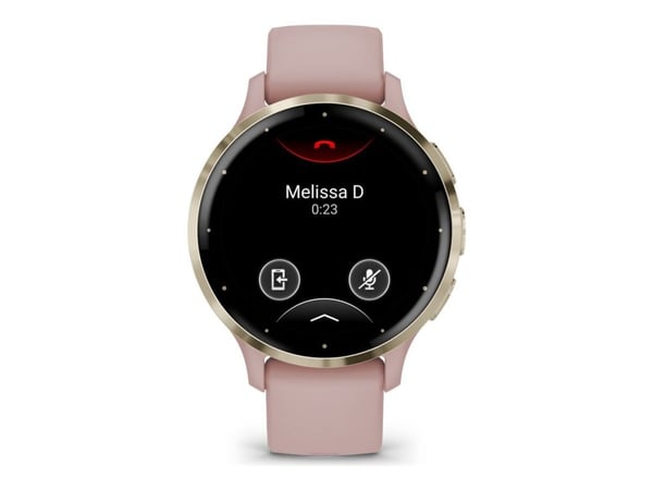 Garmin Venu 3S - 41 mm - støvrose - smartklokke med bånd - silikon - håndleddstørrelse: 110-175 mm - display 1.2" - 8 GB - Bluetooth, Wi-Fi, ANT+ -...