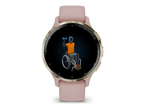 Garmin Venu 3S - 41 mm - støvrose - smartklokke med bånd - silikon - håndleddstørrelse: 110-175 mm - display 1.2" - 8 GB - Bluetooth, Wi-Fi, ANT+ -...