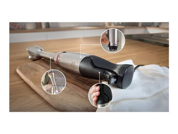 Bosch MSM6M810 ErgoMaster Serie 6 Edelstahl/schwarz 1200 W. Metall-Fuß