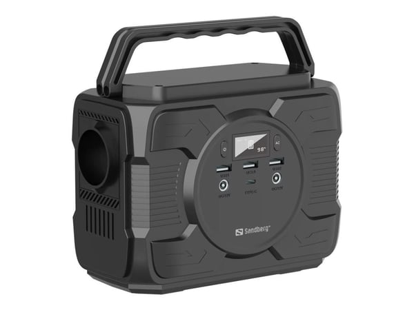 Sandberg - Bærbar strømstasjon - AC 230 V / DC 5 - 20 V - 200 watt - litiumion - 48000 mAh - 172.8 Wh - utgangskontakter: 6