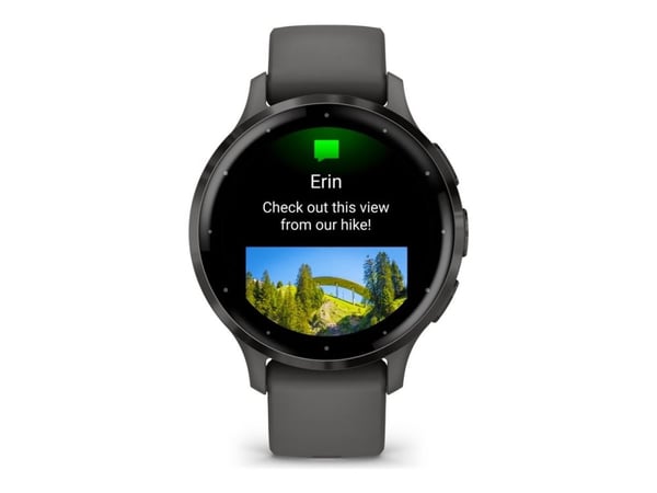 Garmin Venu 3S - 41 mm - småsteinsgrå - smartklokke med bånd - silikon - håndleddstørrelse: 110-175 mm - display 1.2" - 8 GB - Bluetooth, ANT+, Wi-...