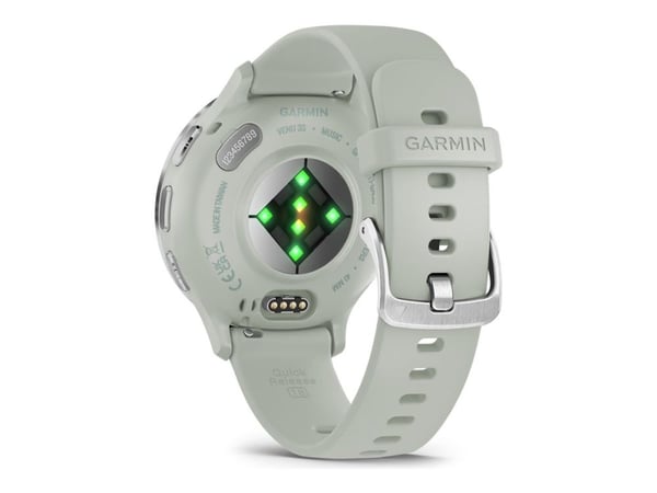 Garmin Venu 3S - 41 mm - salviegrå - smartklokke med bånd - silikon - håndleddstørrelse: 110-175 mm - display 1.2" - 8 GB - Bluetooth, Wi-Fi, ANT+ ...
