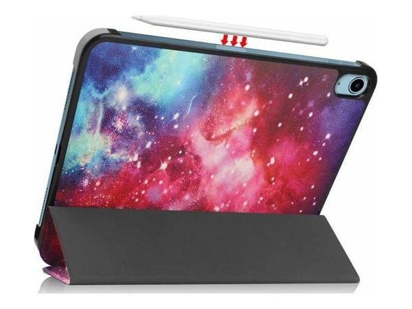 CoreParts - Lommebok for nettbrett - tri-fold caster, with auto-wake function - polyuretanlær - Galaxy Style - for Apple 10.9-inch iPad (10. genera...