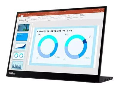 Lenovo ThinkVision M14d - LED-skjerm - 14" - portabel - 2240 x 1400 2.2K @ 60 Hz - IPS - 300 cd/m² - 1500:1 - 6 ms - 2xUSB-C - ravnsort