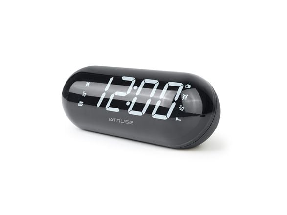 Muse M-19 GL, Klokke, Digitalt, FM, LED, 4,57 cm (1.8"), Hvit