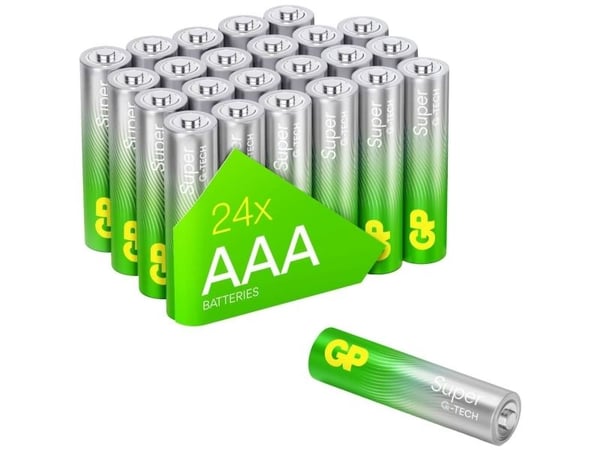 GP Batteries Super Alkaline 03024AETA-B24, Kertakäyttöinen akku, AA, Alkali, 1,5 V, 24 kpl, -20 - 50 °C