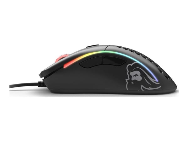 Glorious PC Gaming Race Model D, Oikeakätinen, Optinen, USB A-tyyppi, 12000 DPI, 1 ms, Musta